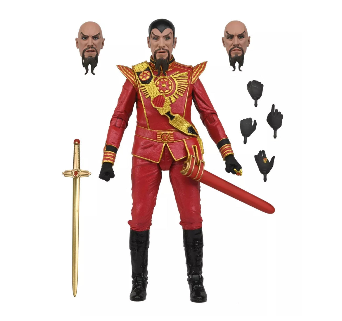 Figurine NECA - Flash Gordon (1980) Ultimate Ming (Red Military Outfit)