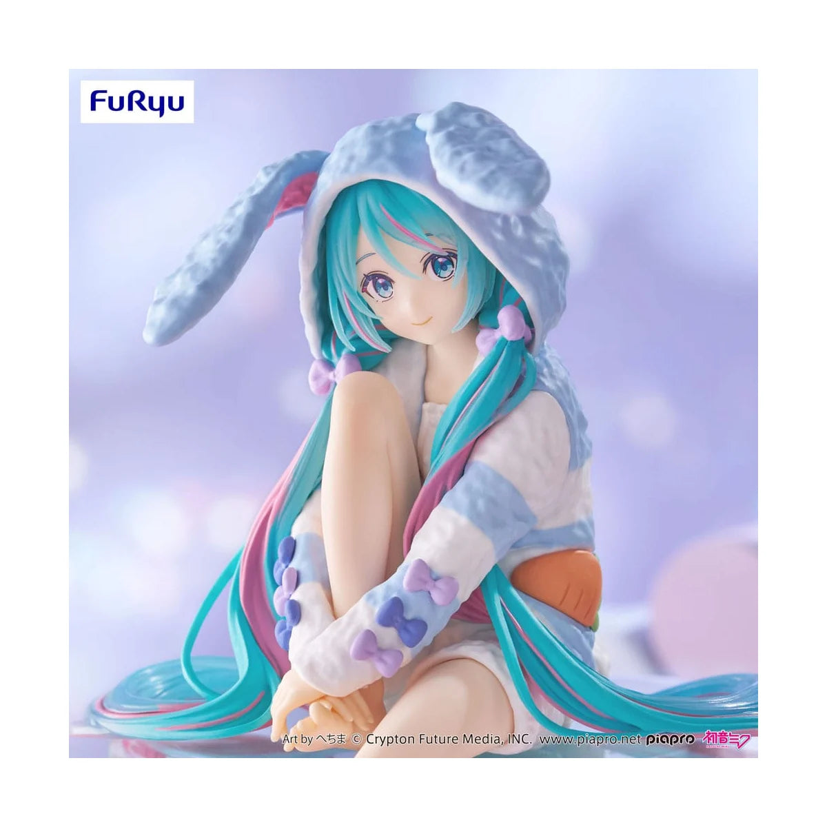 Figurine Hatsune Miku Rabbit Ear Hood Pajama Blue Color Ver. Noodle Stopper